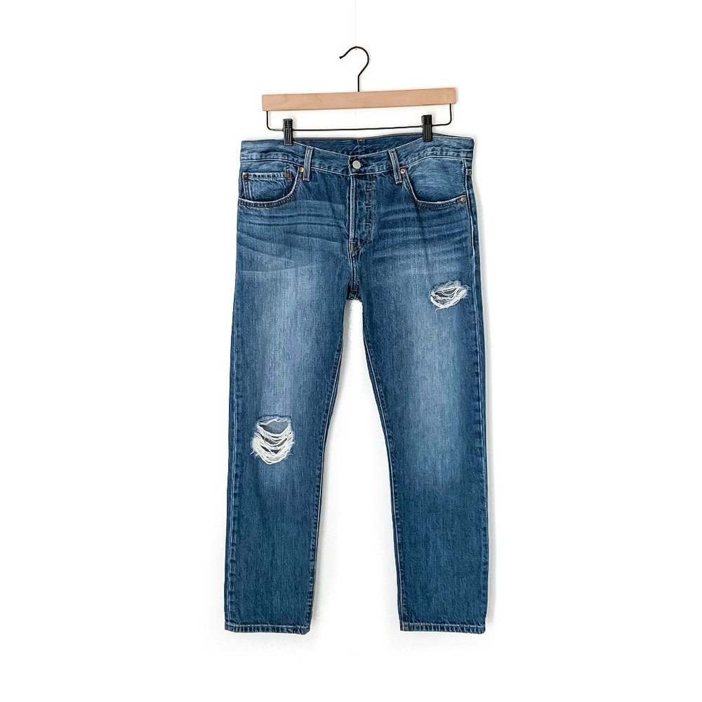 LEVI'S 501 CT distressed rip button fly jeans 30